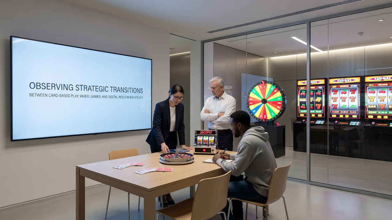Digital reel displays and wheel game interfaces side by side in an online casino environment